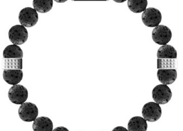 Bransoletka - Czarna - Logo - Tommy Hilfiger - Męska - Prezent dla niego (2790435)