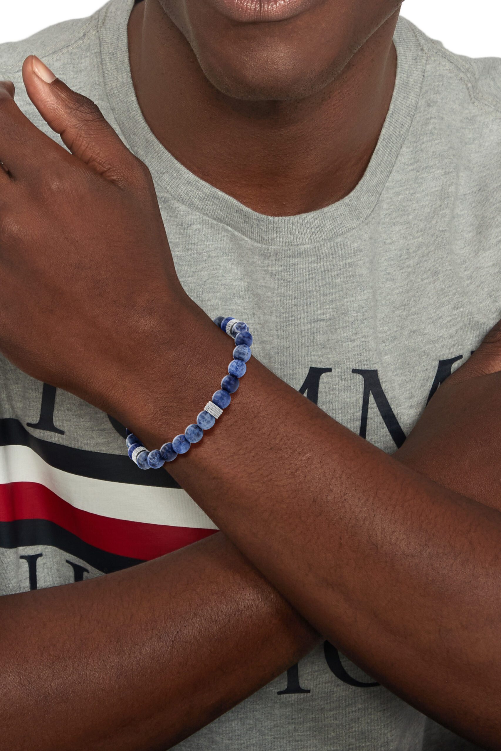 Bransoletka - Granatowa - Logo - Tommy Hilfiger - Męska - Prezent dla niego (2790436) - obrazek 3