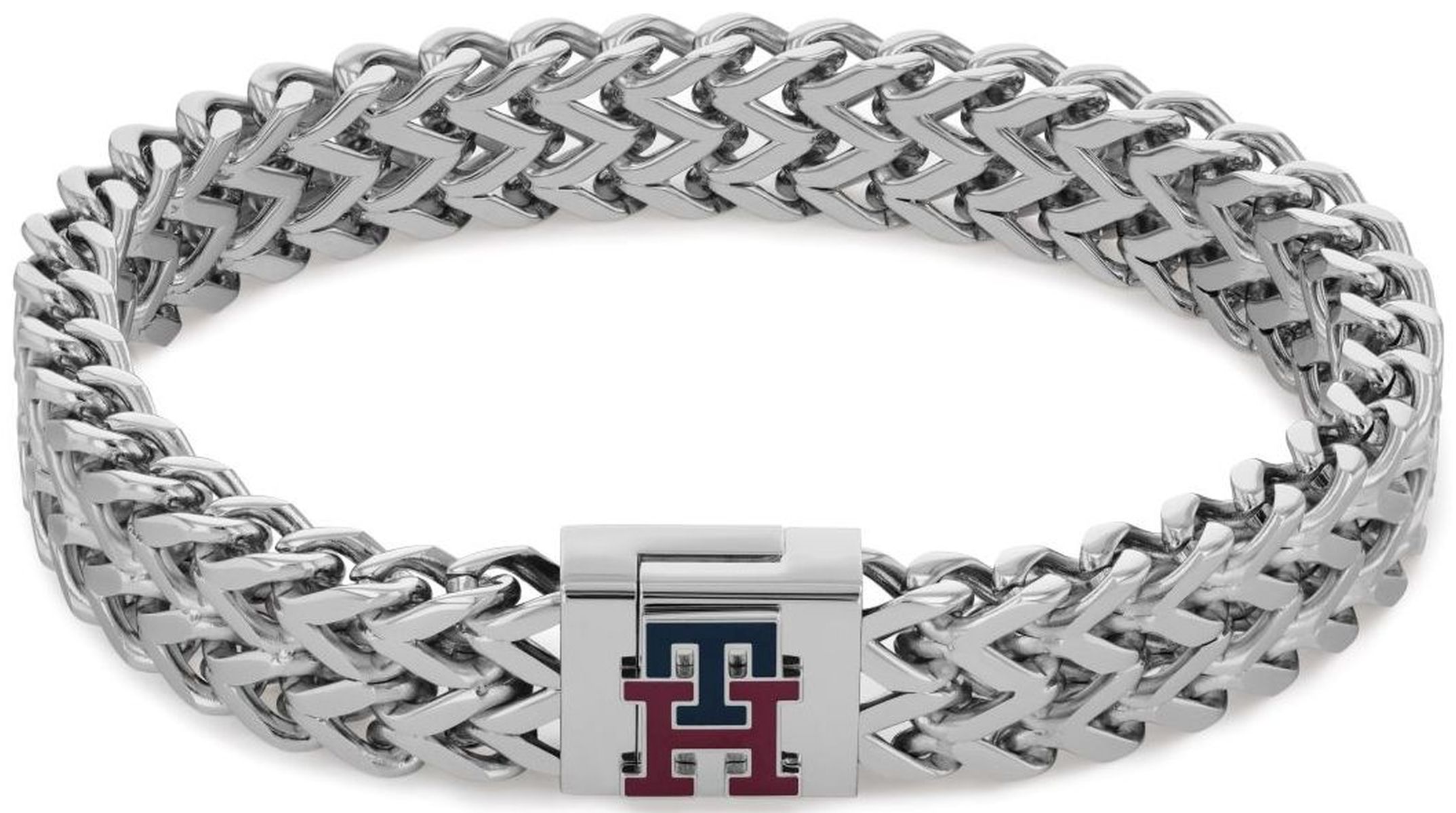 Bransoletka - Srebrna - Logo - Tommy Hilfiger - Męska - Prezent dla niego (2790462)