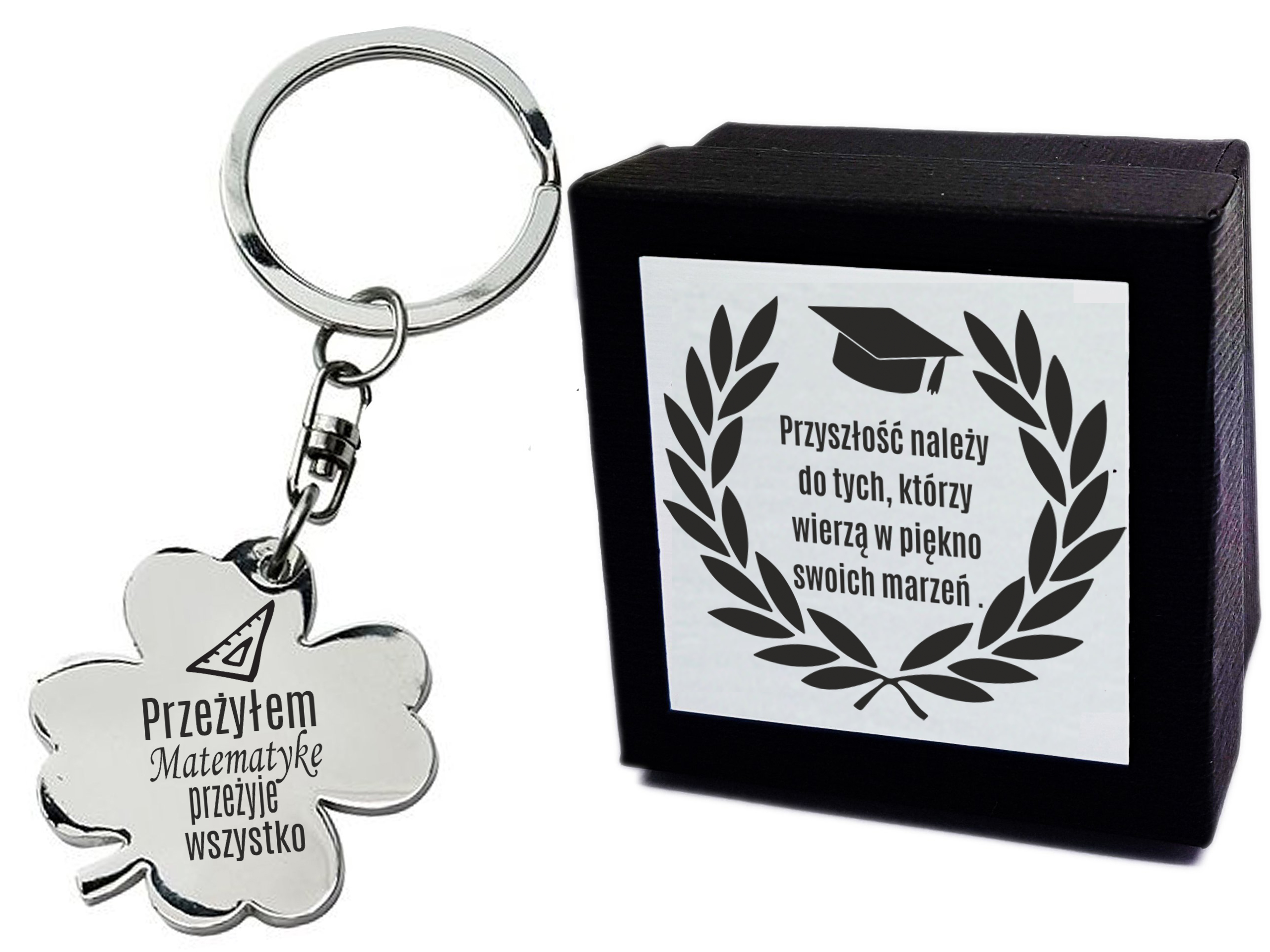 Brelok Na Pamiątkę Zakończenia Roku Szkolnego - dla uczniów, absolwentów - Przeżyłem Matematykę przeżyje wszystko