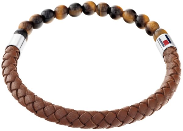 Bransoletka - Brązowa - Logo - Tommy Hilfiger - Męska - Prezent dla niego (2790474)
