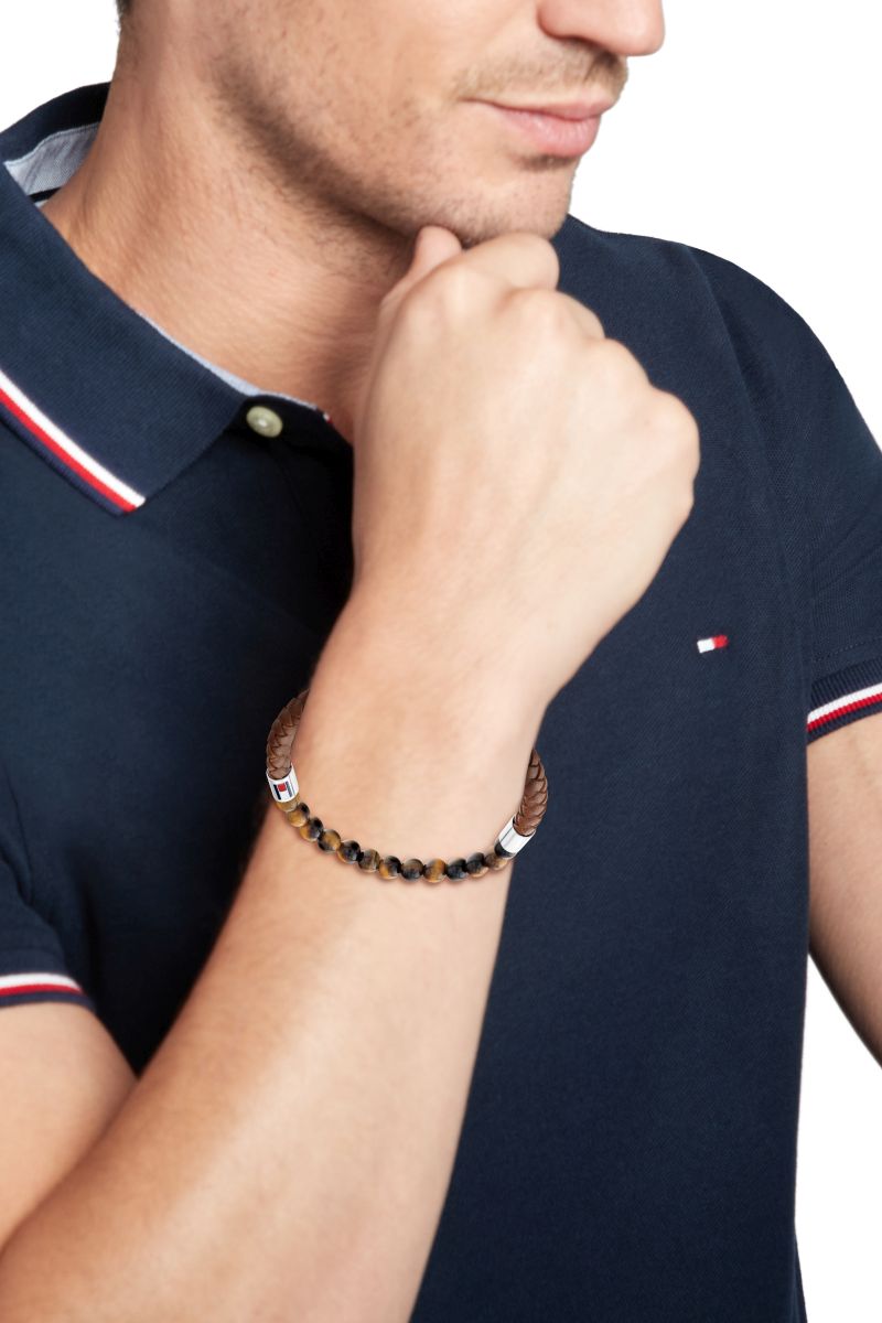 Bransoletka - Brązowa - Logo - Tommy Hilfiger - Męska - Prezent dla niego (2790474) - obrazek 3