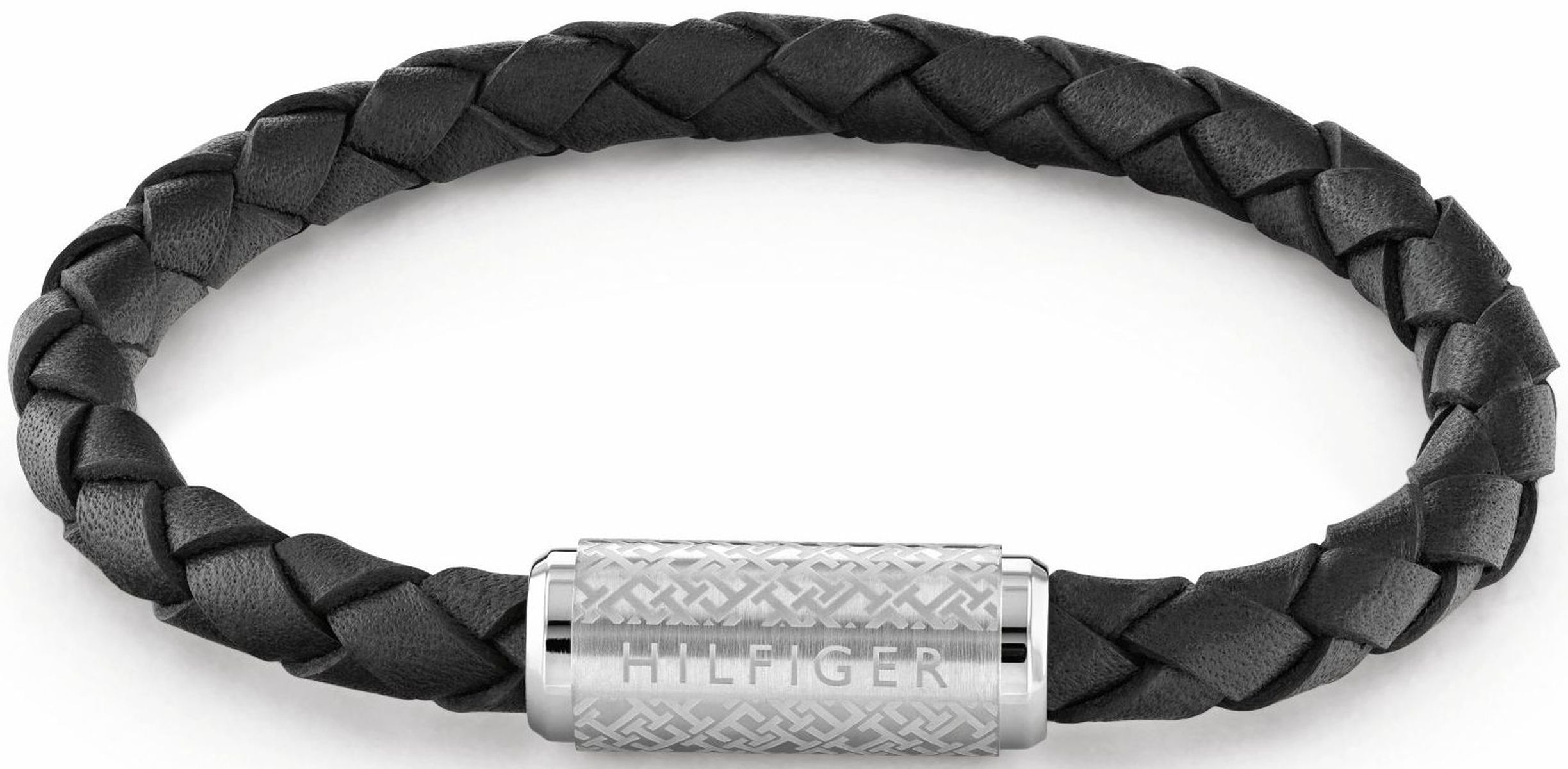 Bransoletka - Czarna - Logo - Tommy Hilfiger - Męska - Prezent dla niego (2790479)