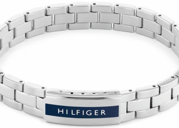 Bransoletka - Srebrna - Logo - Tommy Hilfiger - Męska - Prezent dla niego (2790485)