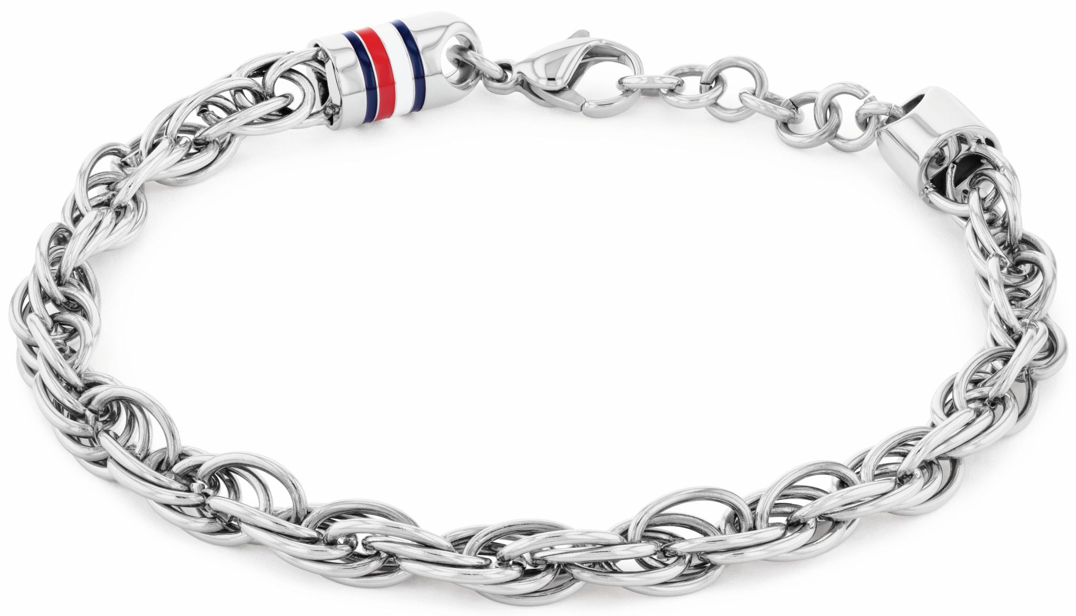 Bransoletka - Srebrna - Logo - Tommy Hilfiger - Męska - Prezent dla niego (2790499)