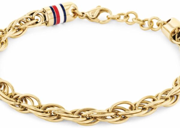 Bransoletka - Złota - Logo - Tommy Hilfiger - Męska - Prezent dla niego (2790500)