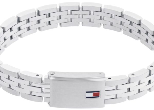 Bransoletka - Srebrna - Logo - Tommy Hilfiger - Męska - Prezent dla niego (2790501)