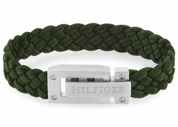 Bransoletka - Zielona - Logo - Tommy Hilfiger - Męska - Prezent dla niego (2790518)