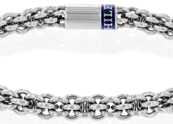 Bransoletka - Srebrna - Logo - Tommy Hilfiger - Męska - Prezent dla niego (2790521)