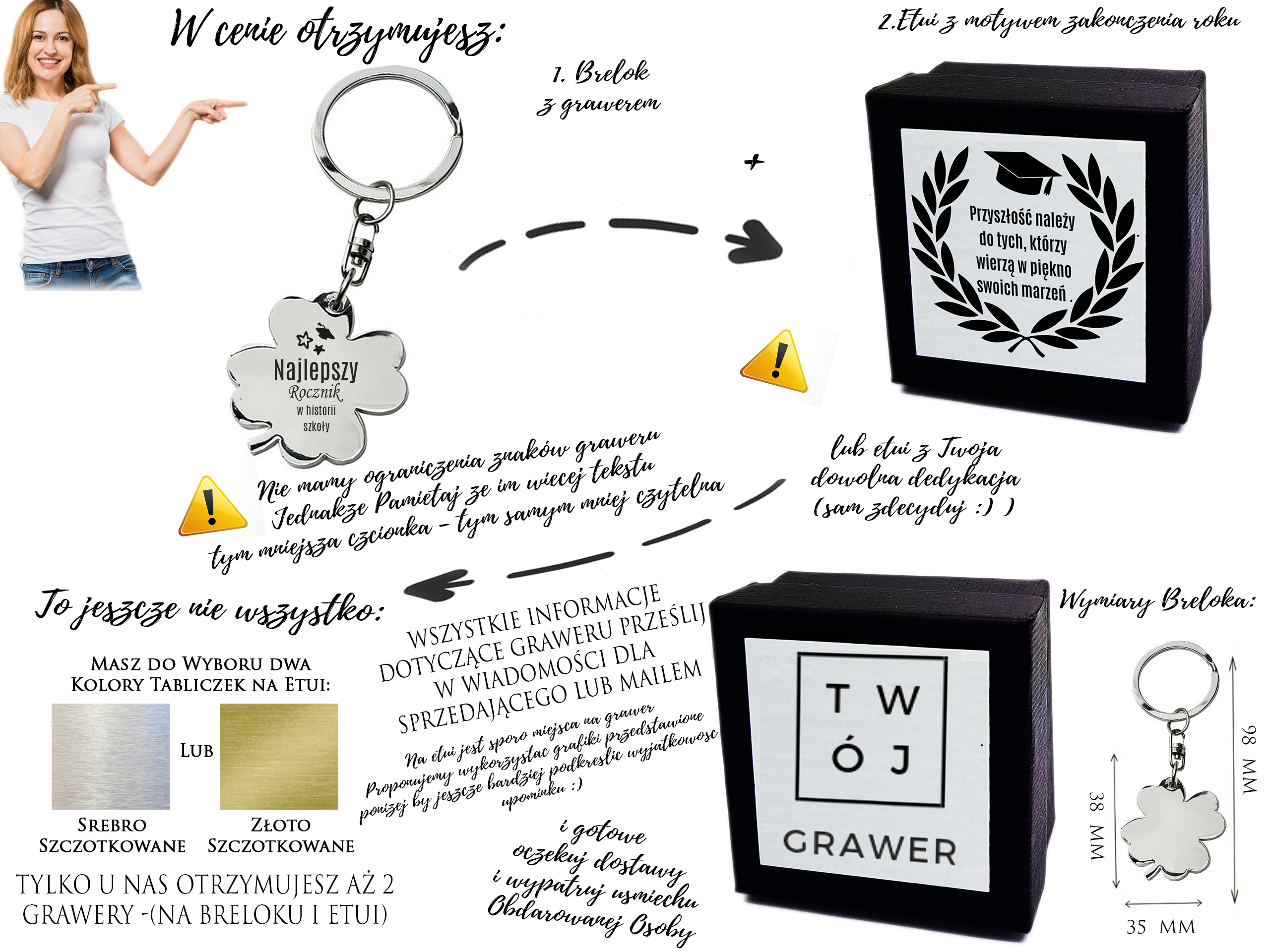 Brelok Na Pamiątkę Zakończenia Roku Szkolnego - dla uczniów, absolwentów - Najlepszy Rocznik w Historii Szkoły - obrazek 2