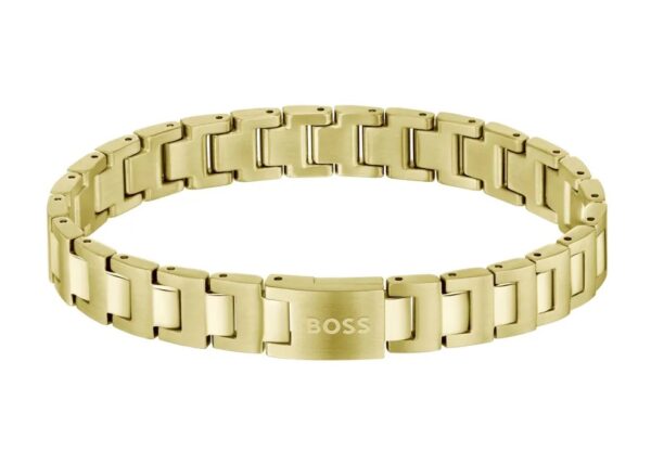 Bransoletka męska BOSS Candor Jewelry 1580753 ze stali szlachetnej w złotym wykończeniu