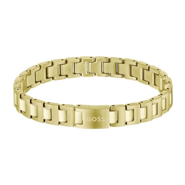 Bransoletka męska BOSS Candor Jewelry 1580753 ze stali szlachetnej w złotym wykończeniu