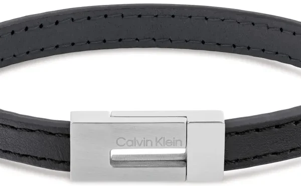 Bransoletka męska Calvin Klein CK Exposed 35100020 skóra czarna