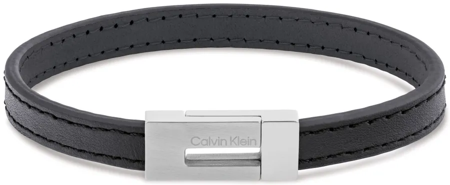 Bransoletka męska Calvin Klein CK Exposed 35100020 skóra czarna