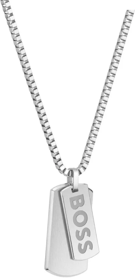Naszyjnik BOSS Devon 1580575 stalowy – zapięcie z logo BOSS