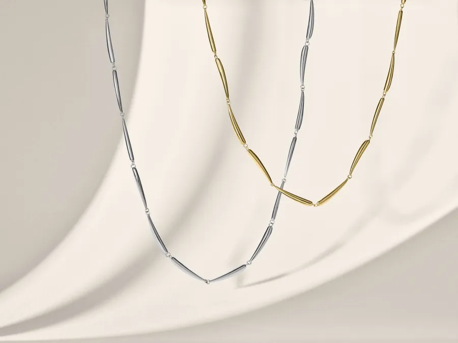 Naszyjnik damski Calvin Klein Elongated Drops 35000993 stal złota – stylizacja