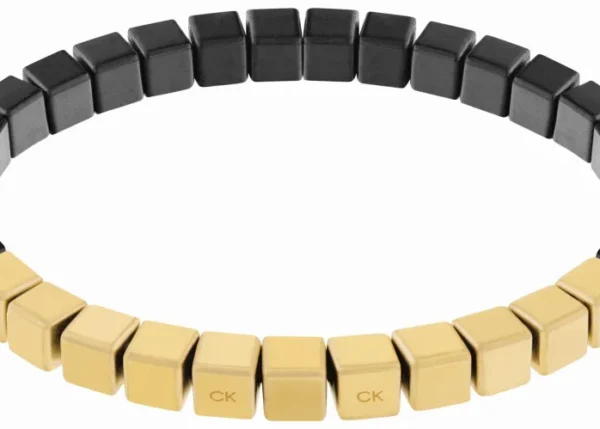 Bransoletka męska Calvin Klein CK Beaded 35000428 stal złota