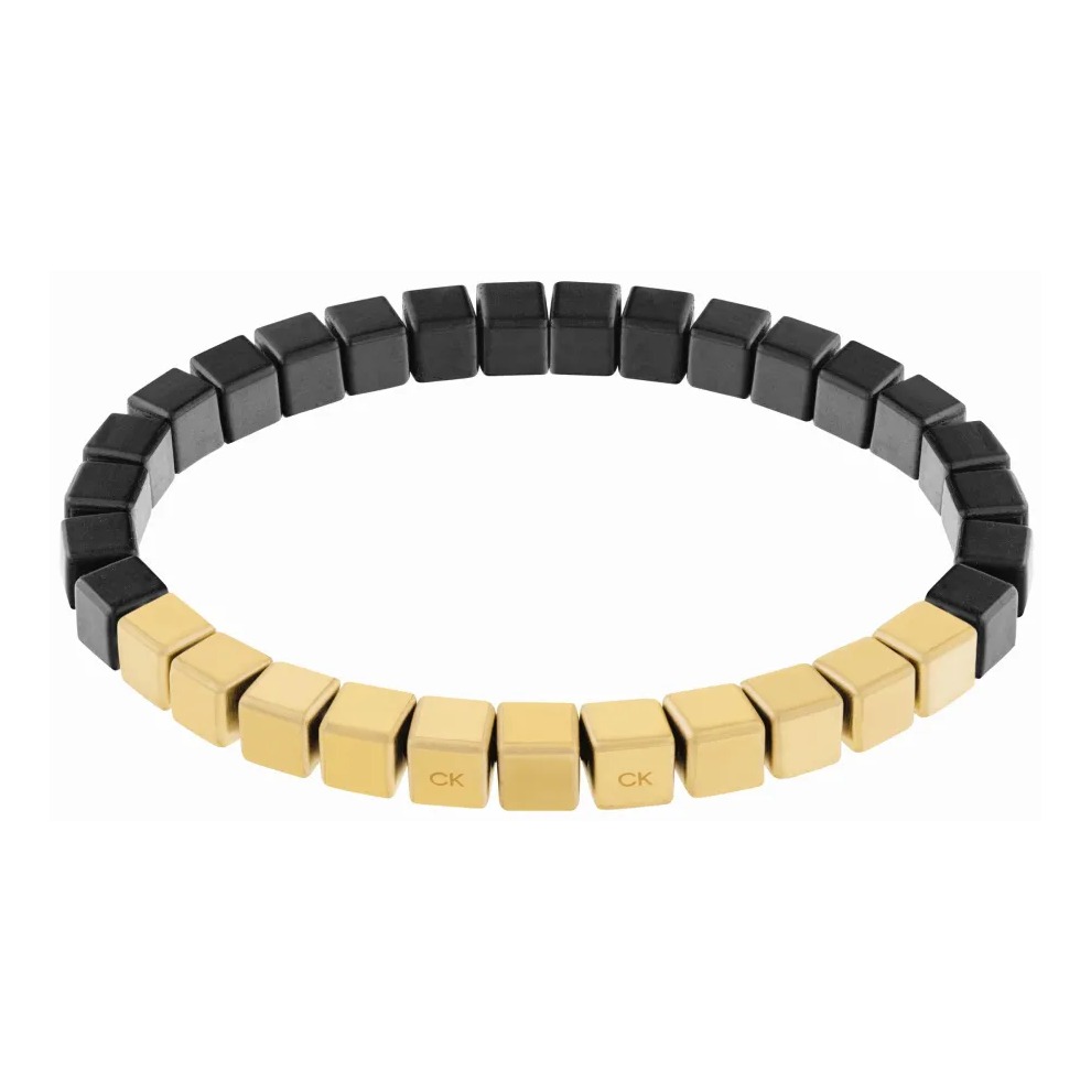 Bransoletka męska Calvin Klein CK Beaded 35000428 stal złota