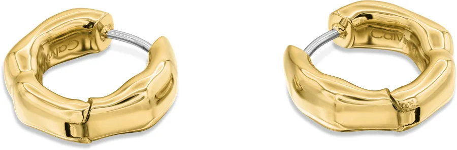 Kolczyki damskie Calvin Klein Fluid Forms 35001018 stal złota – zbliżenie
