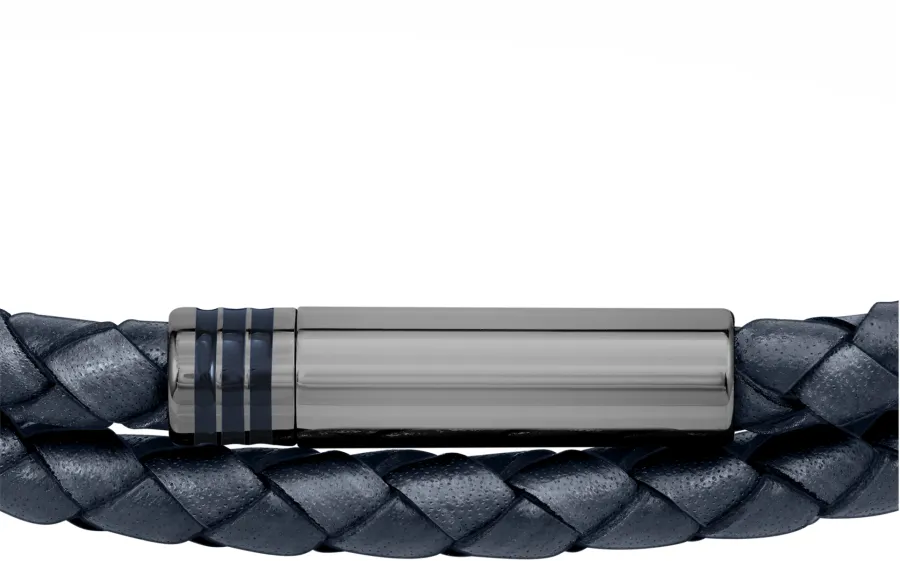 Bransoletka BOSS Ares 1580494M granatowa – zapięcie z logo BOSS