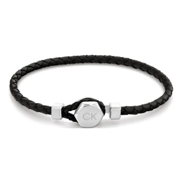 Bransoletka męska Calvin Klein Latch 35000260 skóra czarna