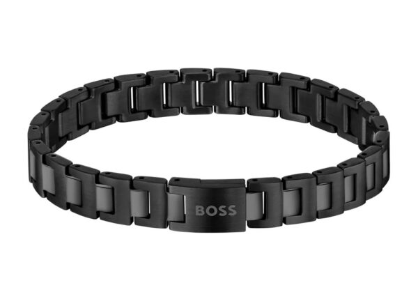 Bransoletka męska BOSS Candor Jewelry 1580752 ze stali szlachetnej w czarnym wykończeniu