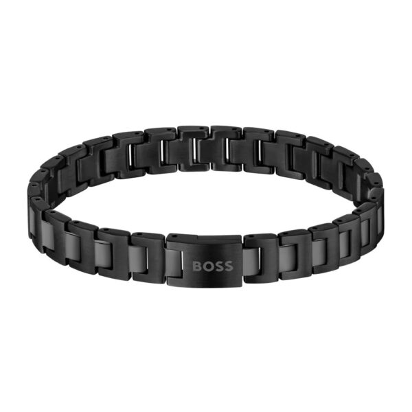 Bransoletka męska BOSS Candor Jewelry 1580752 ze stali szlachetnej w czarnym wykończeniu