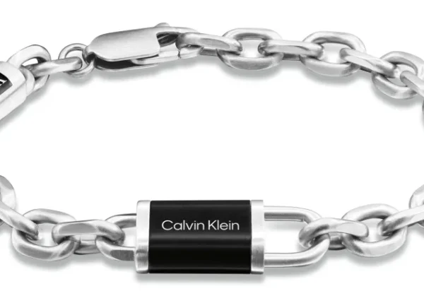 Bransoletka męska Calvin Klein CK Interlock 35100118 stal czarna