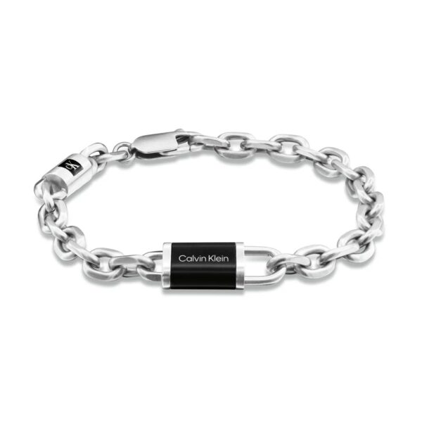 Bransoletka męska Calvin Klein CK Interlock 35100118 stal czarna