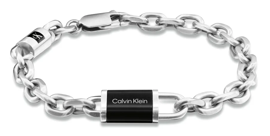 Bransoletka męska Calvin Klein CK Interlock 35100118 stal czarna