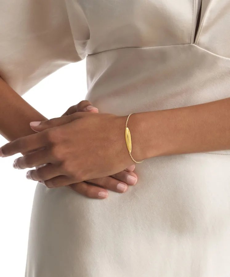 Bransoletka damska Calvin Klein Sculpted 35000824 stal złota – zbliżenie