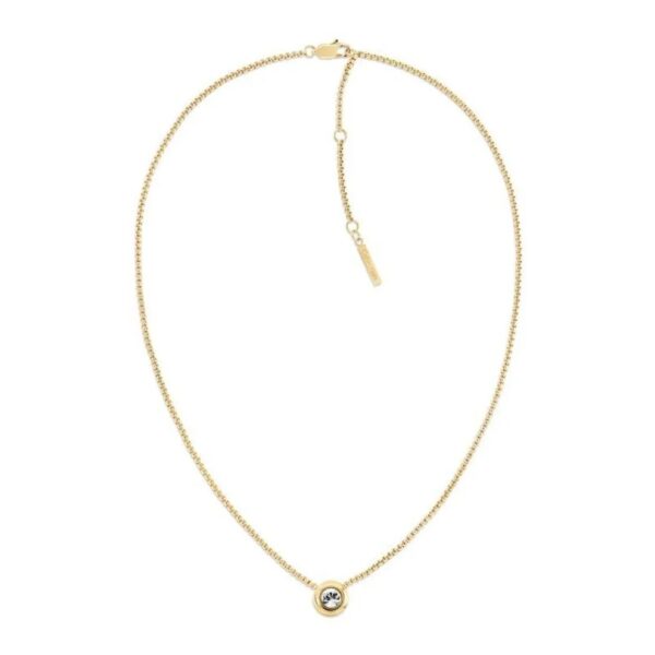Naszyjnik damski Calvin Klein Twisted Bezel Solitaire 35000770 stal złota