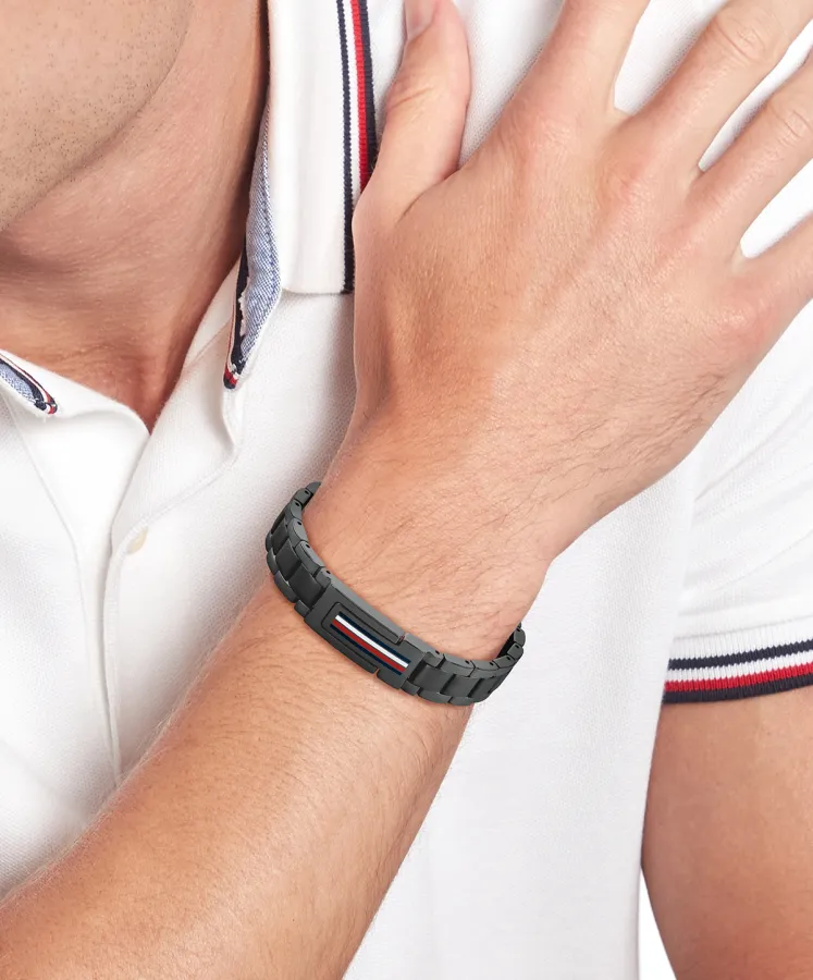 Bransoletka męska Tommy Hilfiger 2790597 stal czarna – zbliżenie
