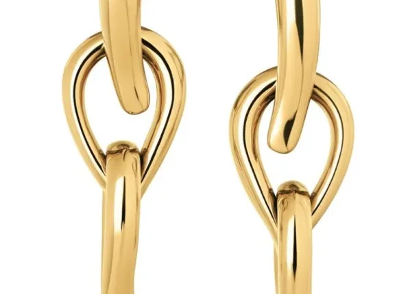 Kolczyki damskie Calvin Klein Sculptured Drops 35000917 stal złota