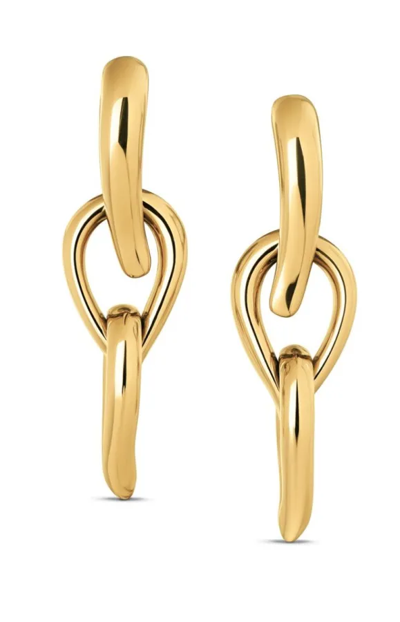 Kolczyki damskie Calvin Klein Sculptured Drops 35000917 stal złota