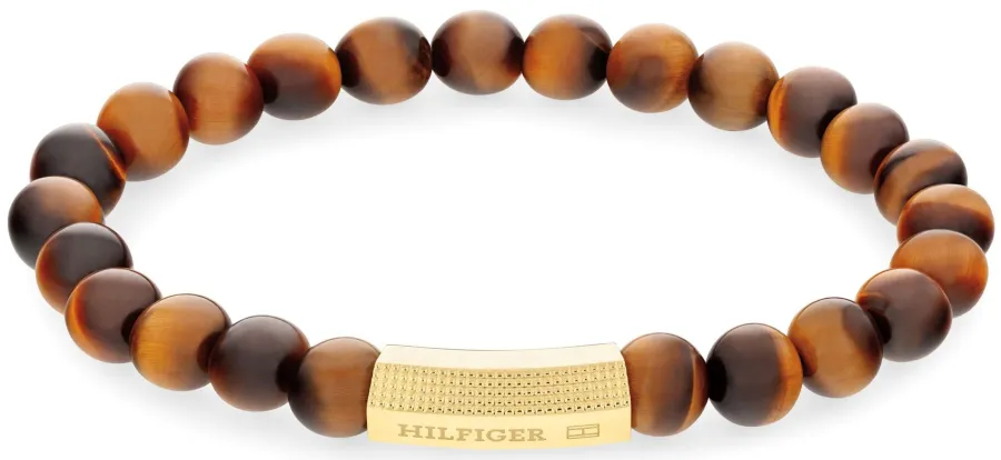 Bransoletka męska Tommy Hilfiger 2790582 stal i kamień brązowo-złota
