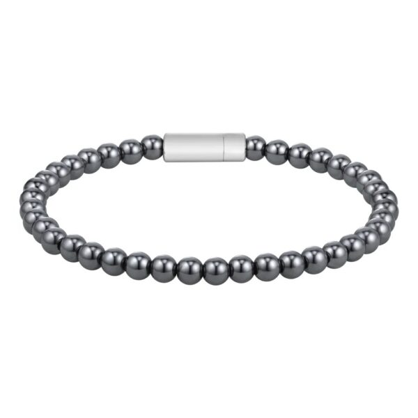 Bransoletka męska BOSS Sphere Beads 1580790M z hematytu i stali szlachetnej