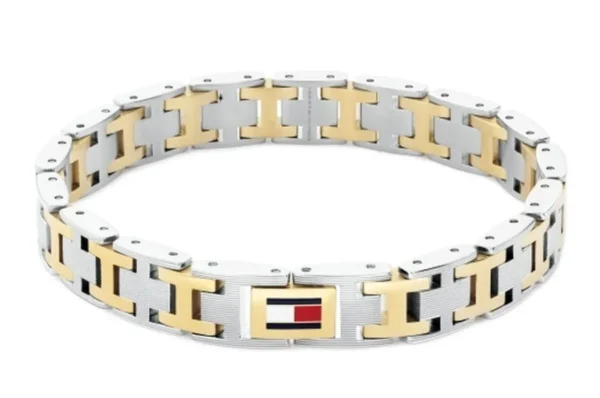 Bransoletka męska Tommy Hilfiger 2790683 ze stali szlachetnej srebrno-złotej