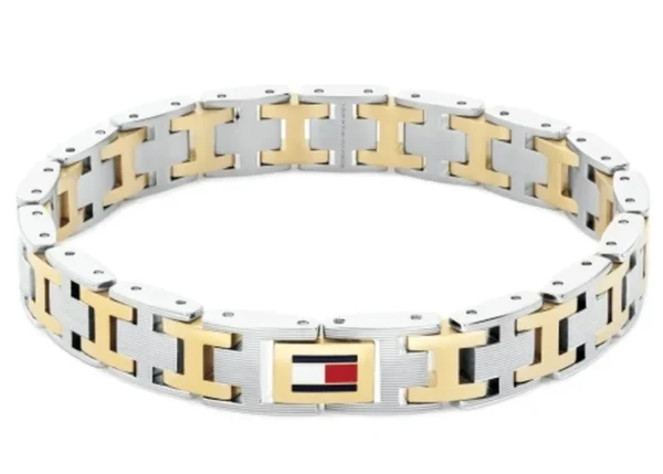 Bransoletka męska Tommy Hilfiger 2790683 ze stali szlachetnej srebrno-złotej