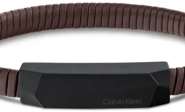 Bransoletka męska Calvin Klein Magnify 35100014 skóra brązowa