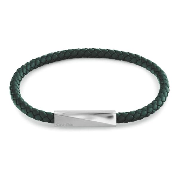 Bransoletka męska Calvin Klein Iconic ID 35100065 skóra zielona