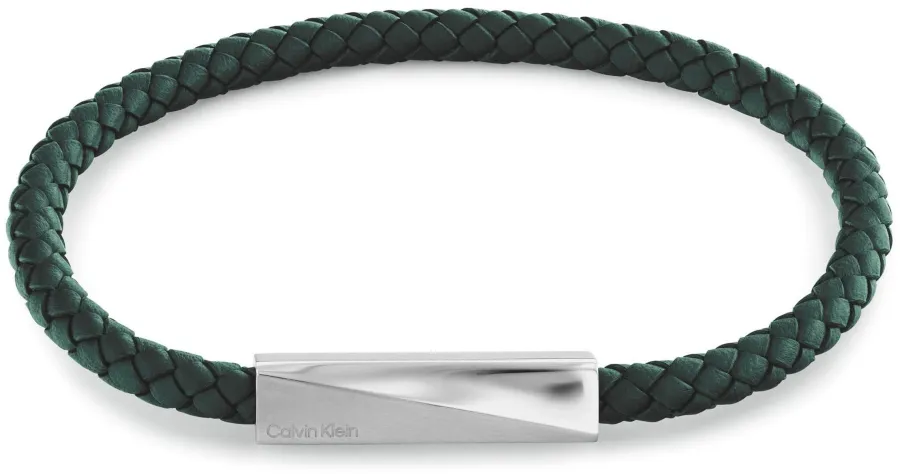 Bransoletka męska Calvin Klein Iconic ID 35100065 skóra zielona