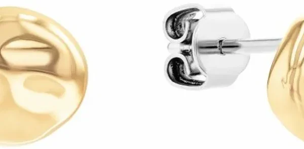 Kolczyki damskie Calvin Klein Molten Pebble 35000117 stal złota