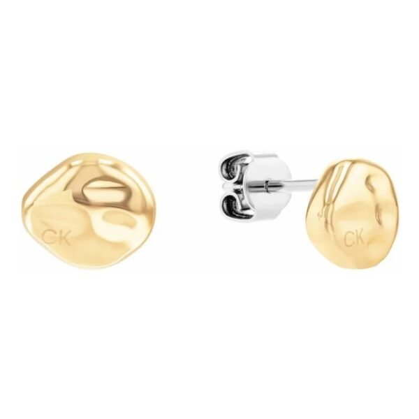 Kolczyki damskie Calvin Klein Molten Pebble 35000117 stal złota