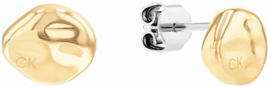 Kolczyki damskie Calvin Klein Molten Pebble 35000117 stal złota