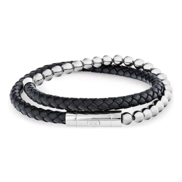 Bransoletka męska Calvin Klein CK Fuse 35100022 skóra czarna