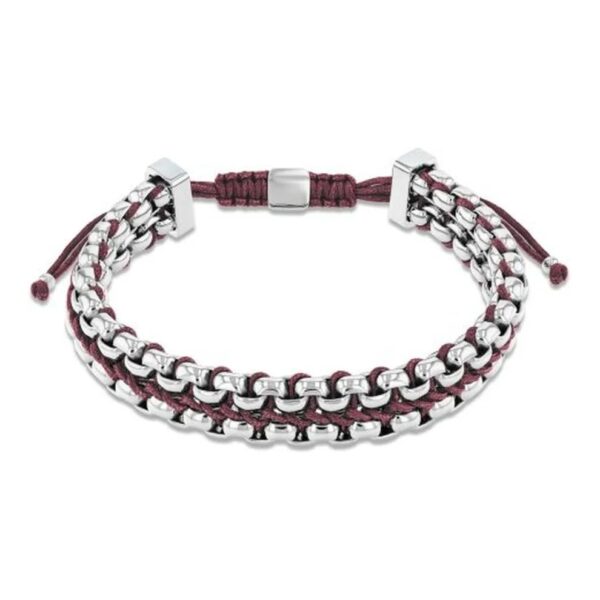 Bransoletka męska Calvin Klein CK Fused 35100041 stal i nylon bordowy