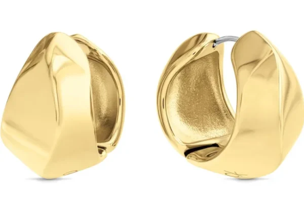 Kolczyki damskie Calvin Klein Sculpted 35000820 stal złota