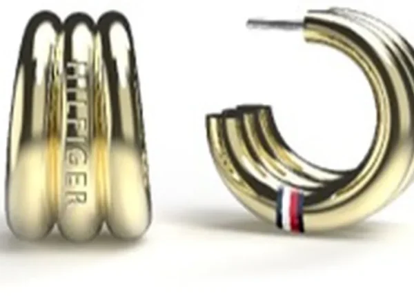 Kolczyki damskie Tommy Hilfiger 2781071 stal złota