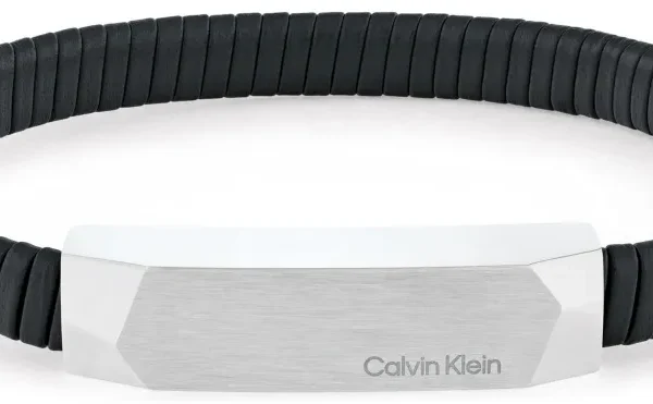 Bransoletka męska Calvin Klein Magnify 35100012 skóra czarna